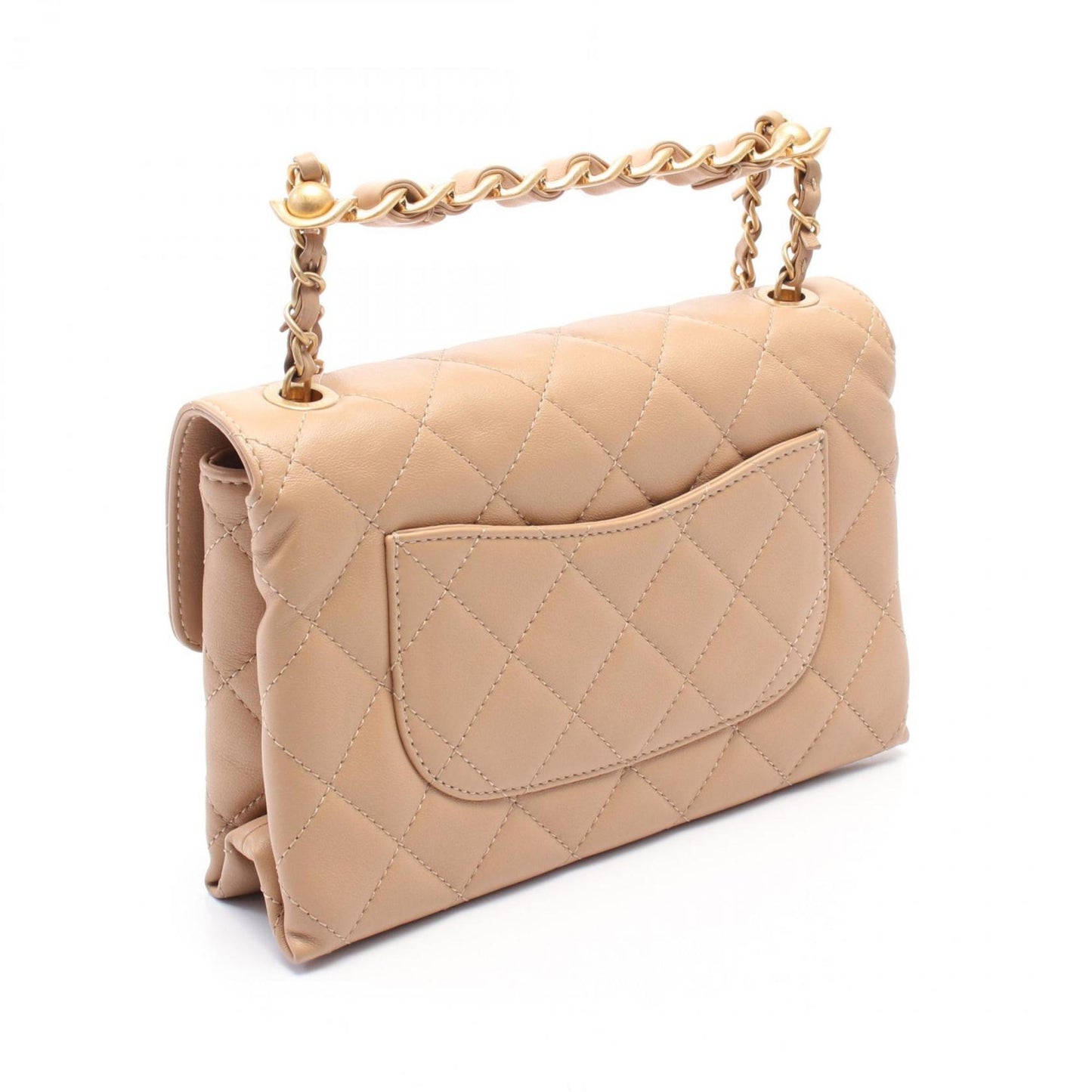 Chanel Beige Leather Shoulder Bag ()