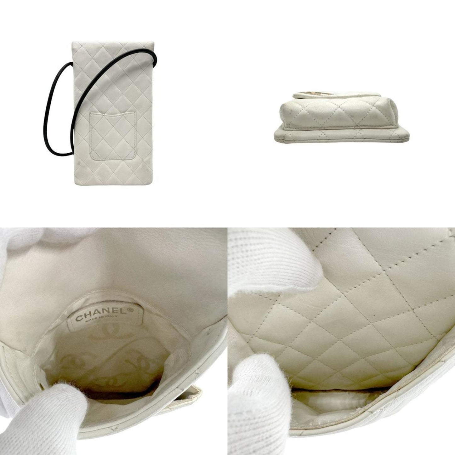 Chanel White Leather Shoulder Bag ()