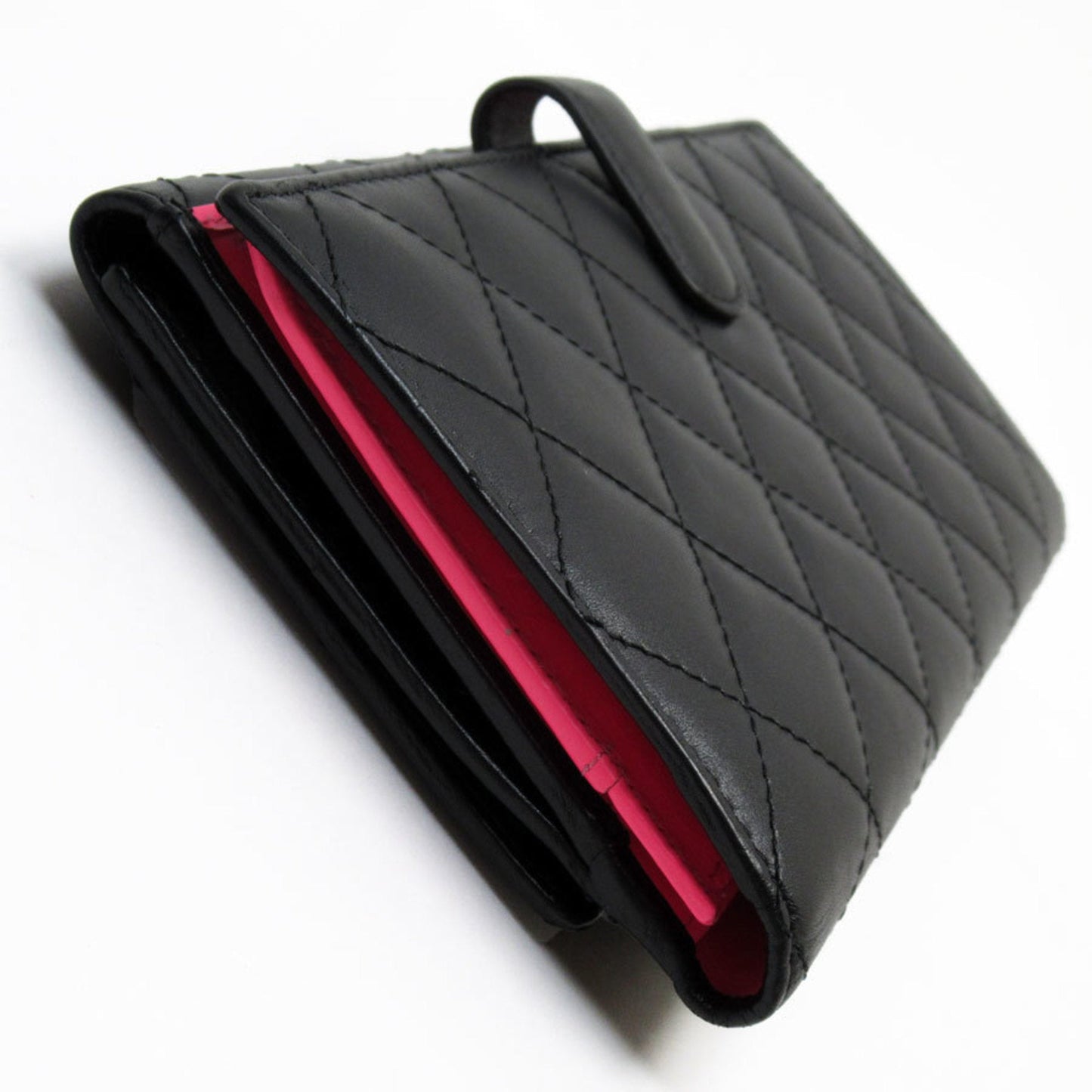 Chanel Black Leather Long Wallet (Bi-Fold) ()