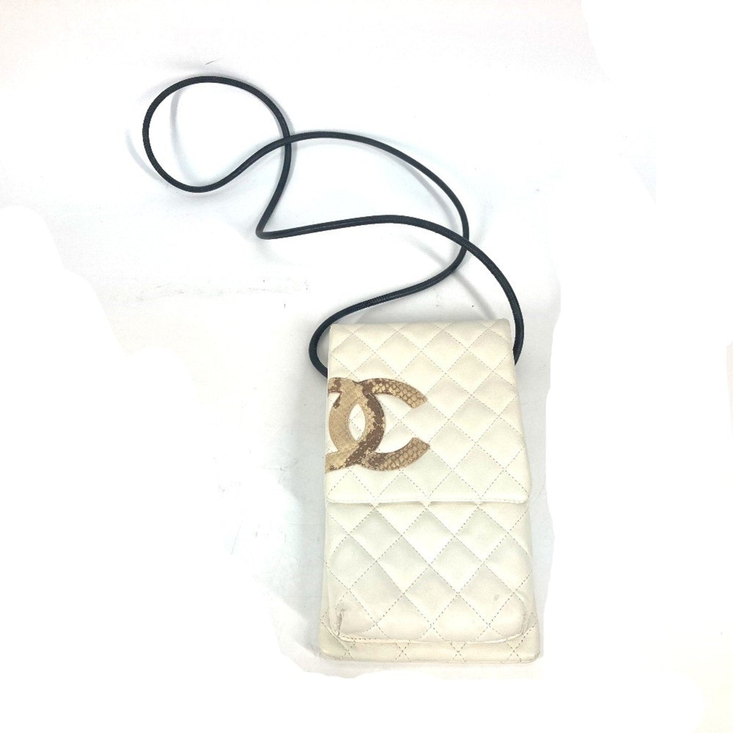Chanel White Leather Shoulder Bag ()