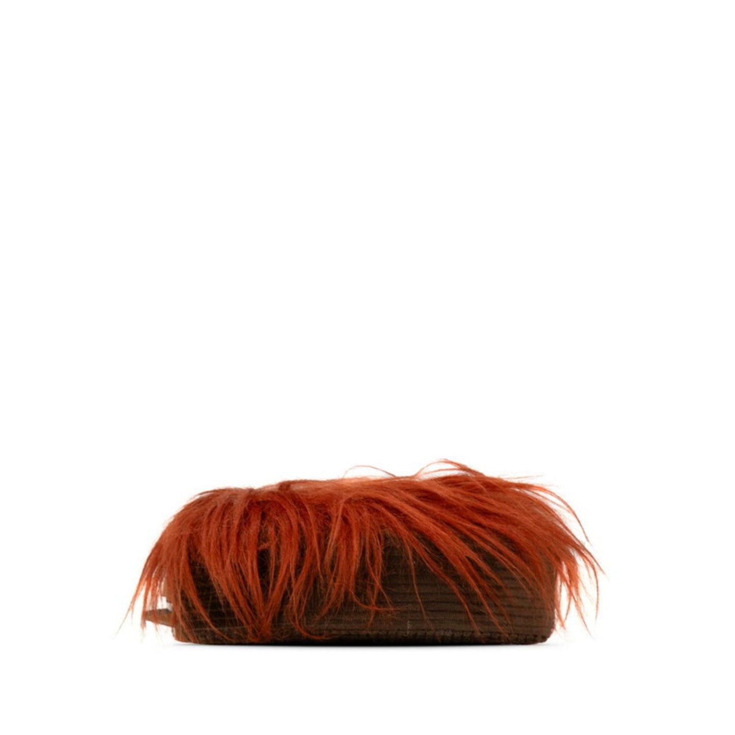 Gucci Brown Cord Faux Fur Leather Handbag ()