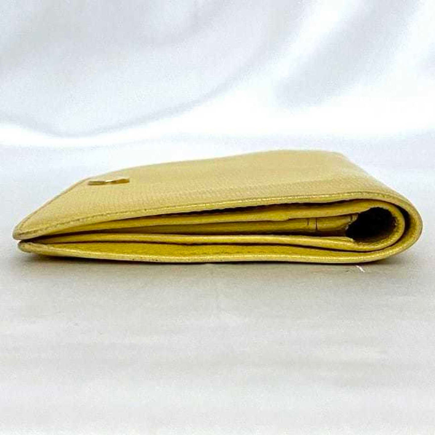 Chanel Yellow Leather Long Wallet (Bi-Fold) ()