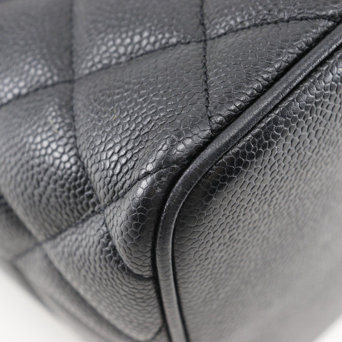 Chanel Black Caviar Leather Tote Bag ()