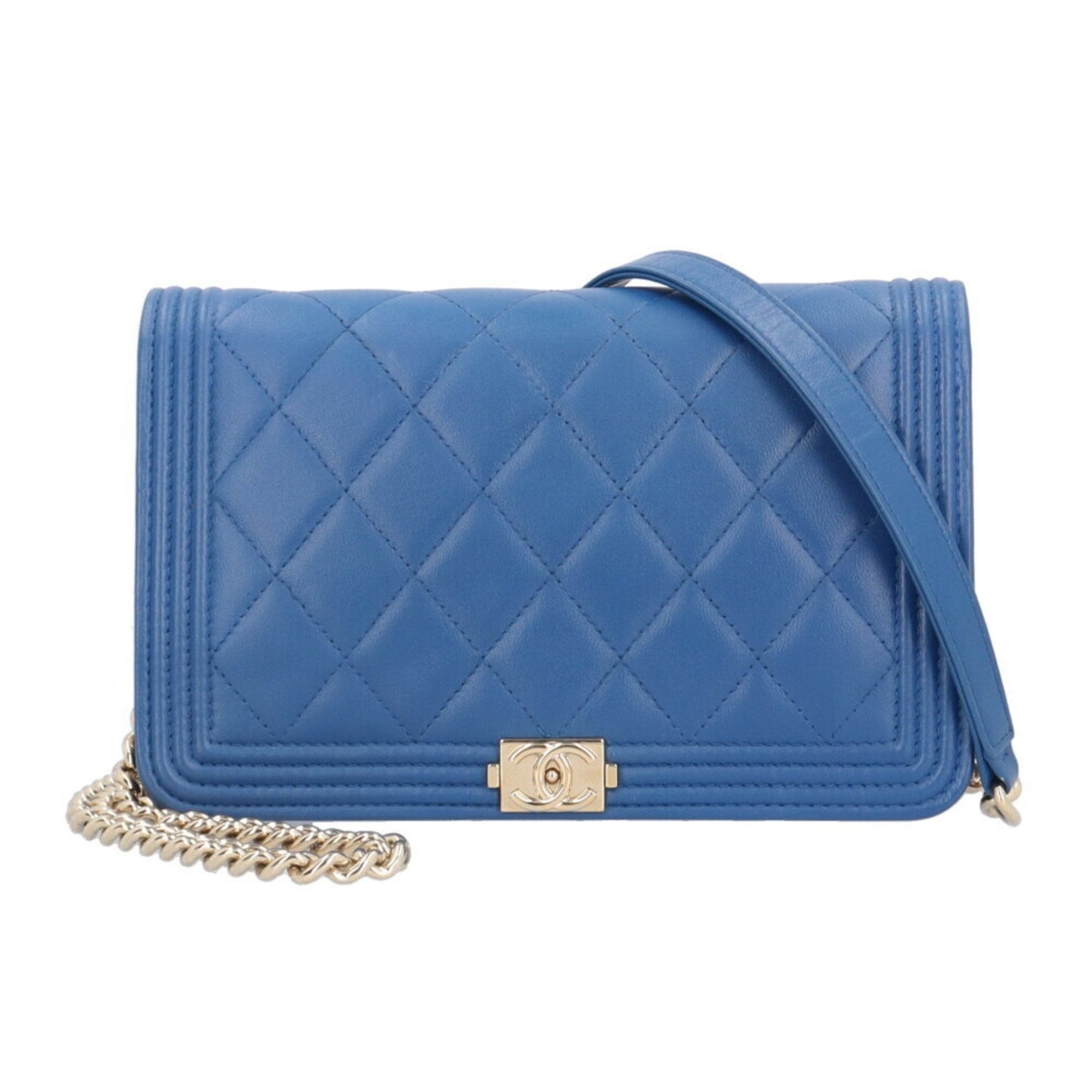 Chanel Blue Leather Shoulder Bag ()