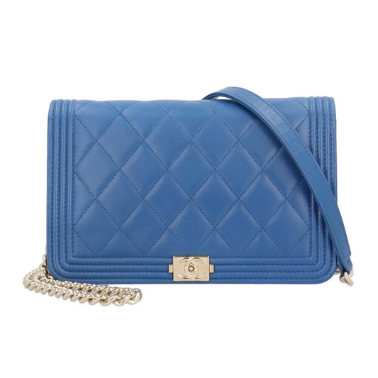 Chanel Blue Leather Shoulder Bag ()