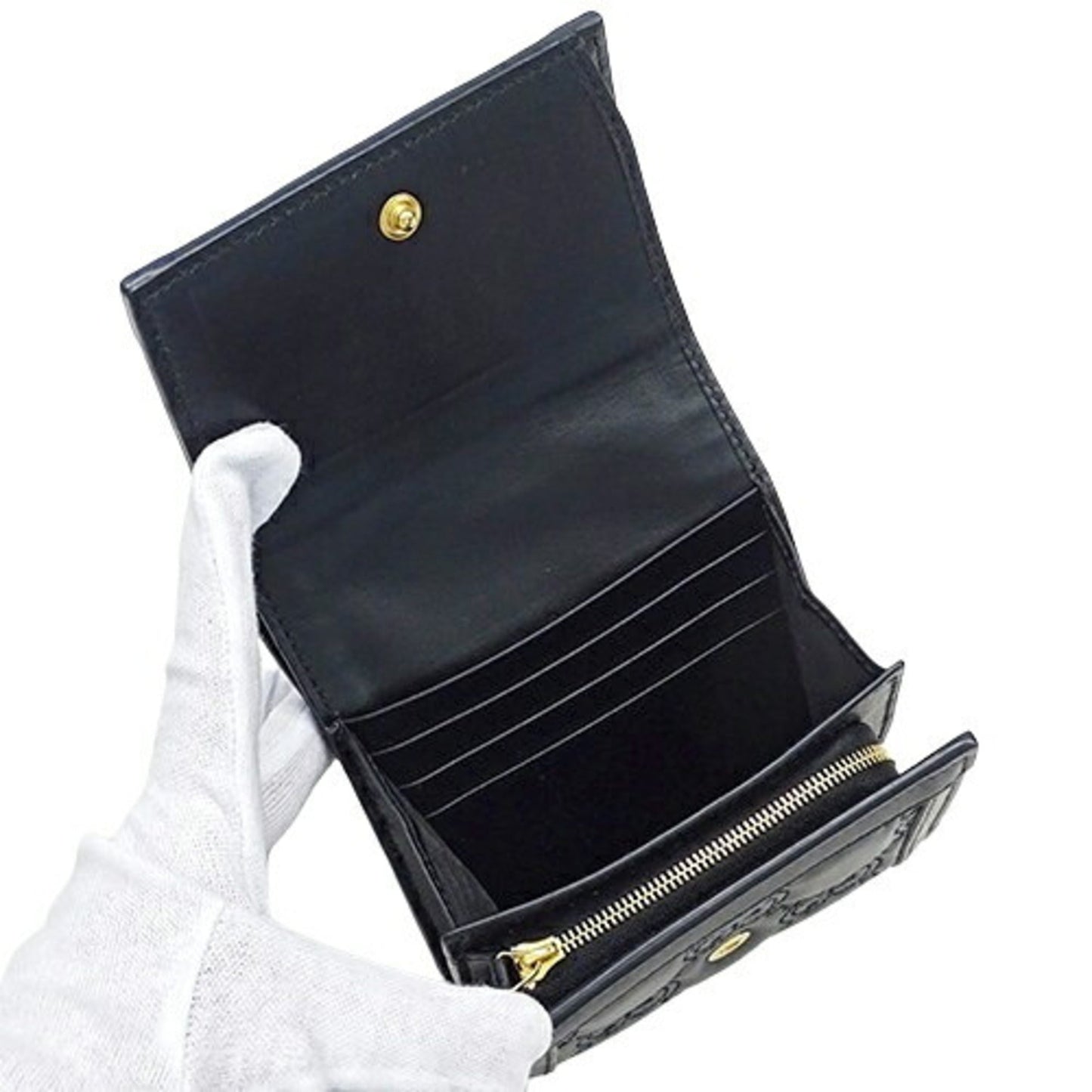 Gucci Black Leather Wallet (Bi-Fold) ()