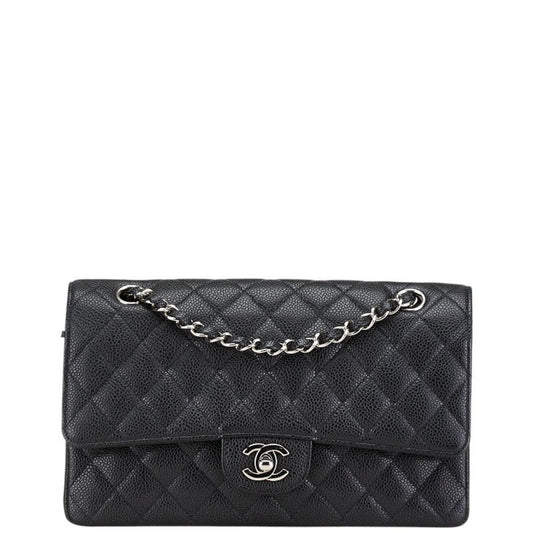 Chanel Black Grained Calfskin Shoulder Bag ()