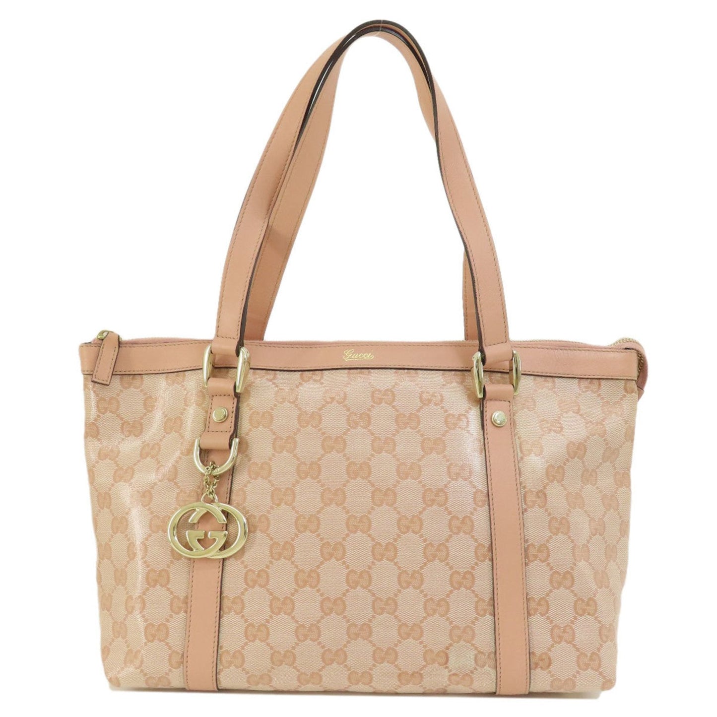 Gucci Pink Coated Canvas Handbag ()