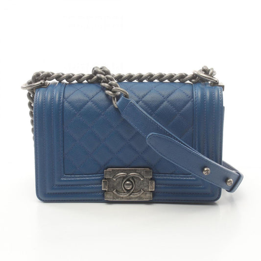 Chanel Blue Leather Shoulder Bag ()