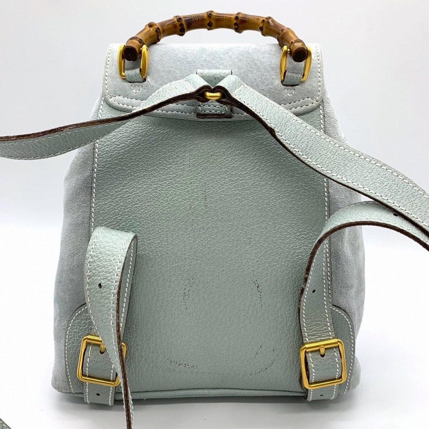 Gucci Blue Suede Leather Backpack ()