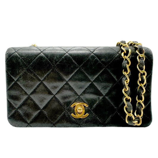 Chanel Black Leather Shoulder Bag ()