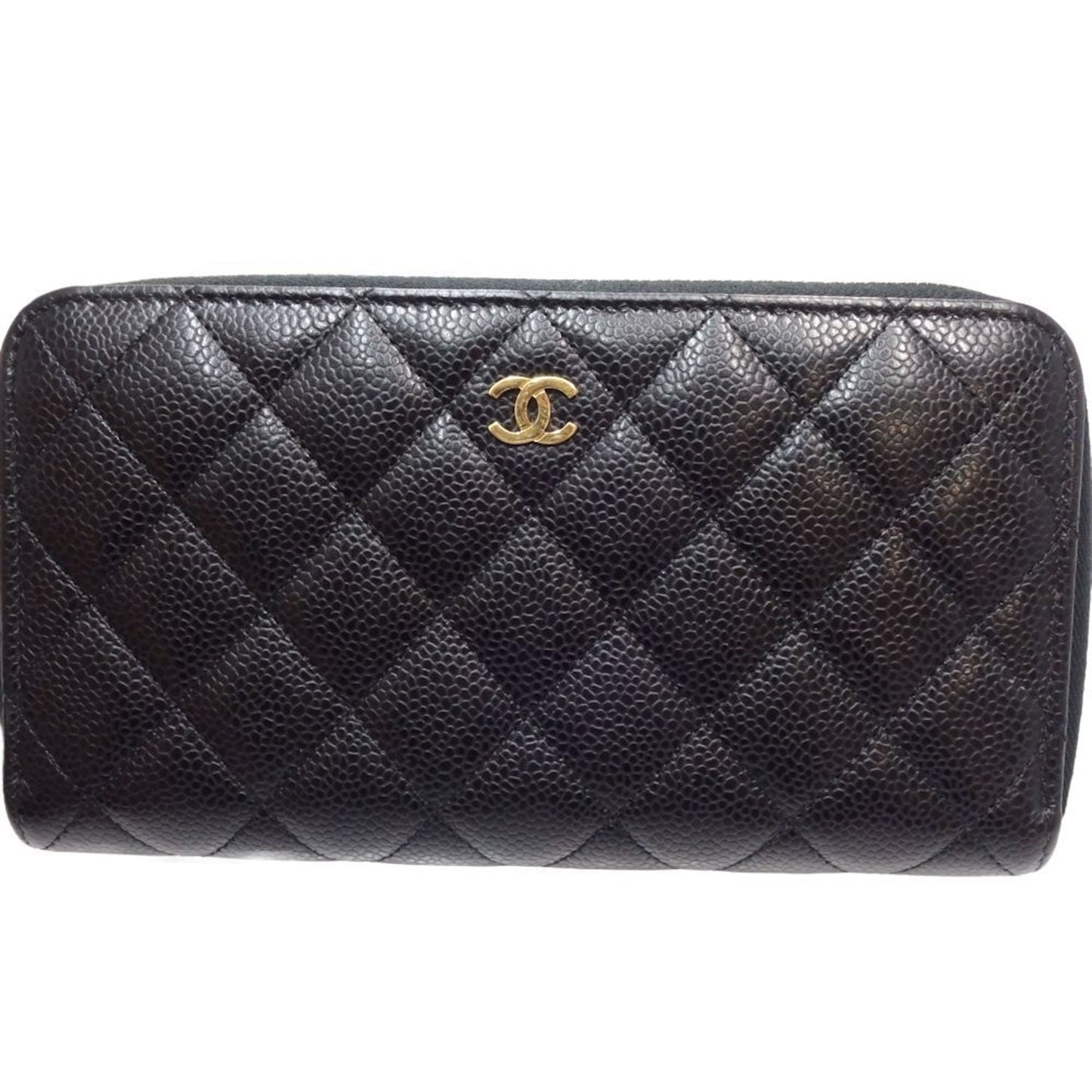 Chanel Black Grained Calfskin Coin Purse/Coin Case ()