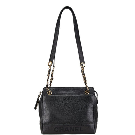 Chanel Black Grained Calfskin Tote Bag ()