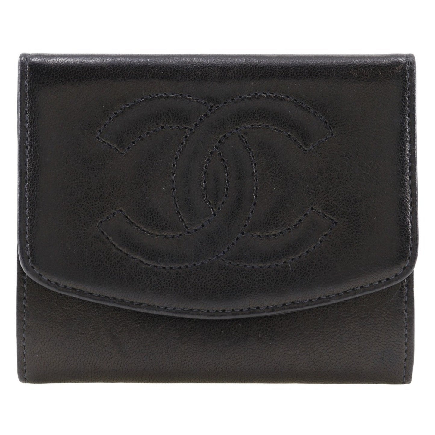 Chanel Black Leather Coin Purse/Coin Case ()