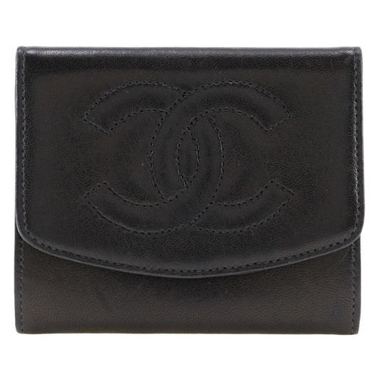 Chanel Black Leather Coin Purse/Coin Case ()