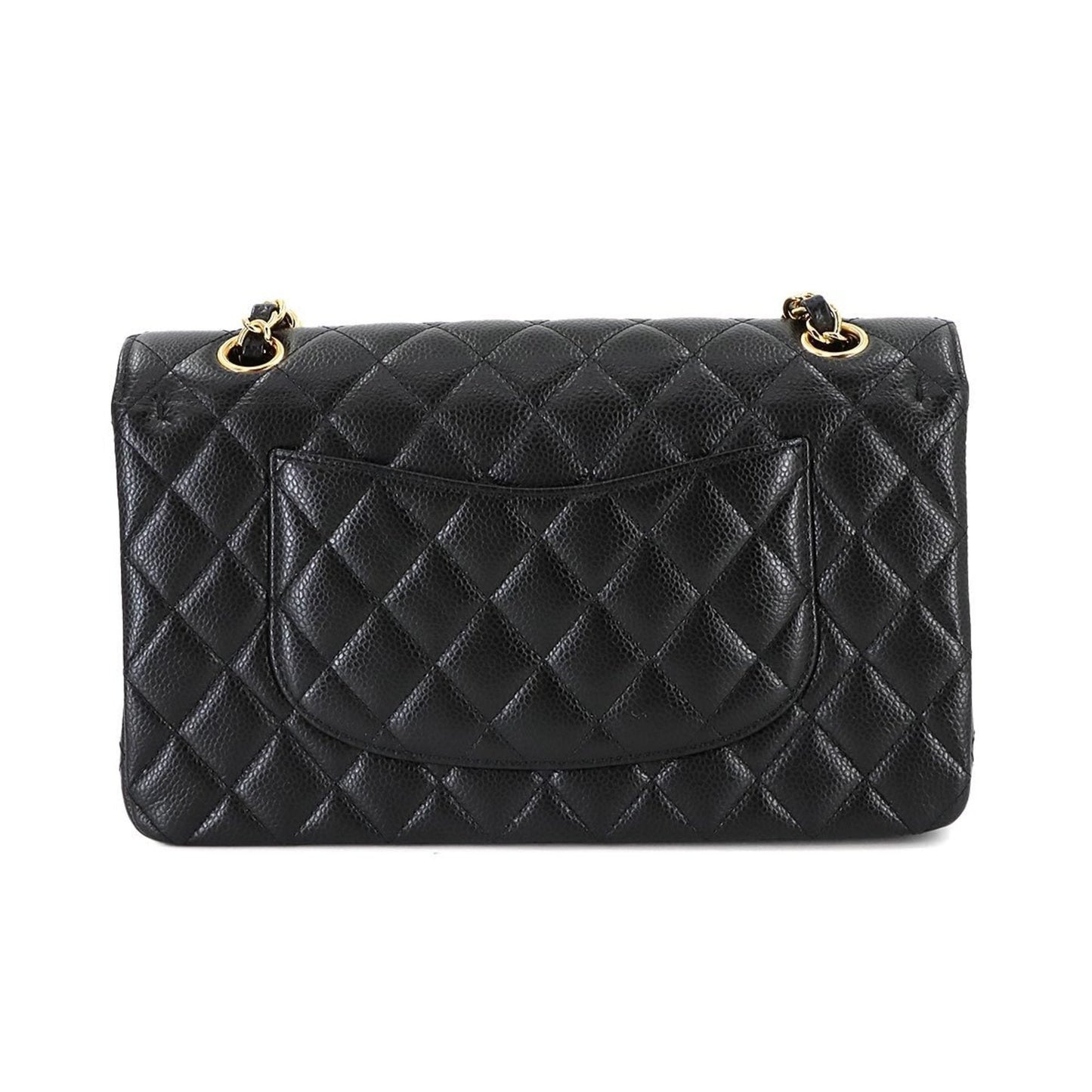 Chanel Black Grained Calfskin Shoulder Bag ()