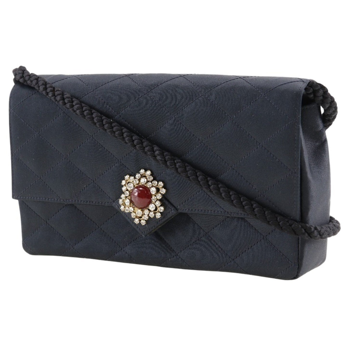 Chanel Black Satin Shoulder Bag ()