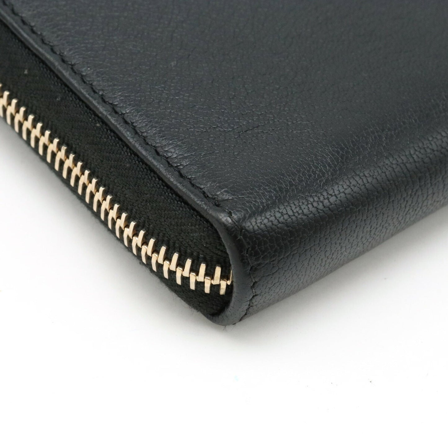 Chanel Black Leather Long Wallet (Bi-Fold) ()