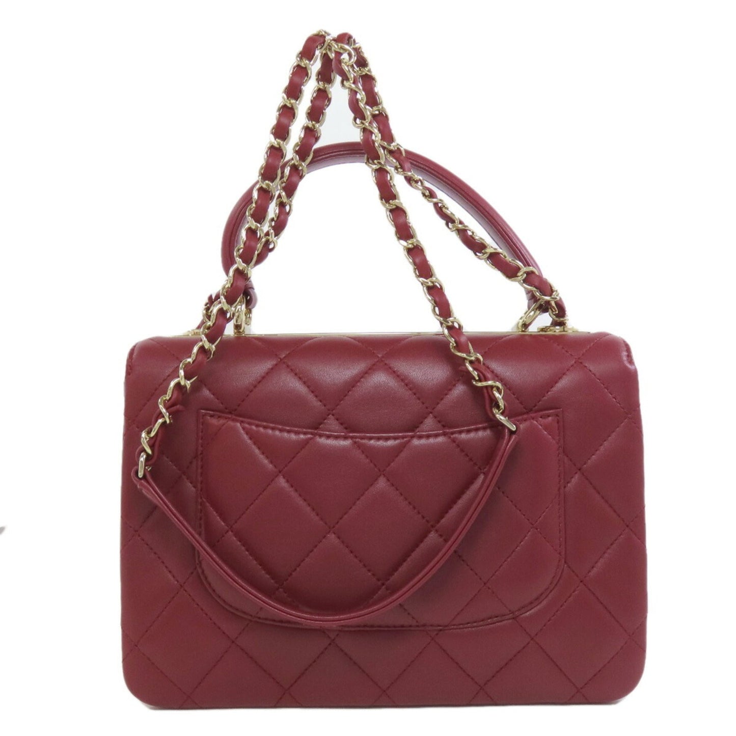 Chanel Bordeaux Leather Handbag ()