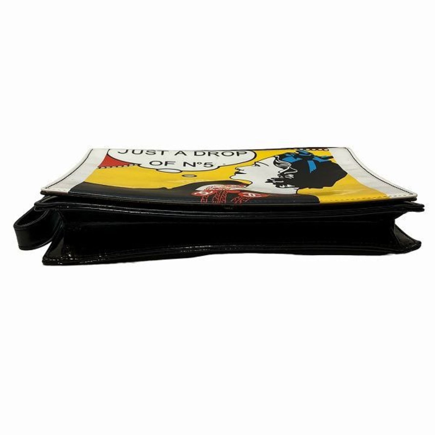 Chanel Black Multi-Color Patent Leather Clutch Bag Handbag ()