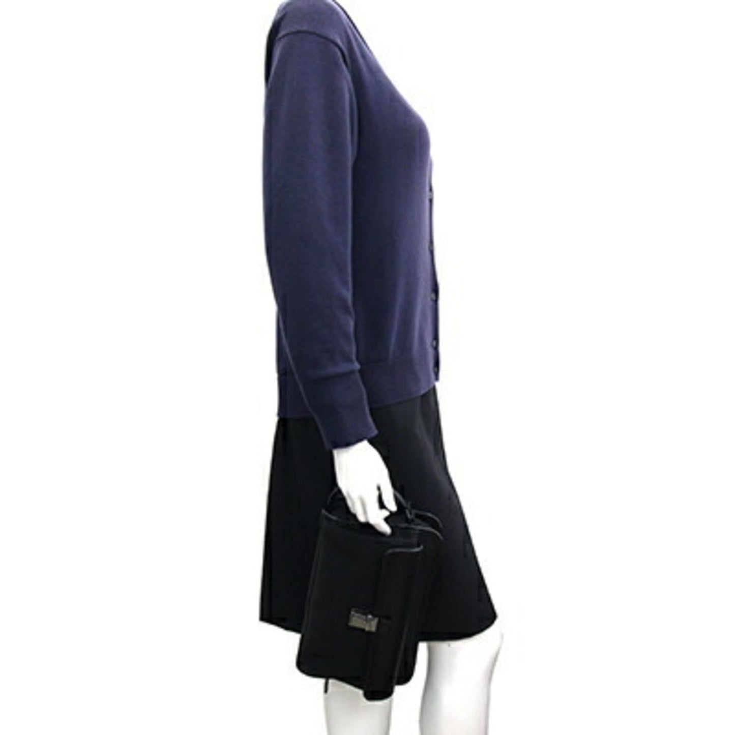 Gucci Black Nylon Canvas Leather Clutch Bag ()