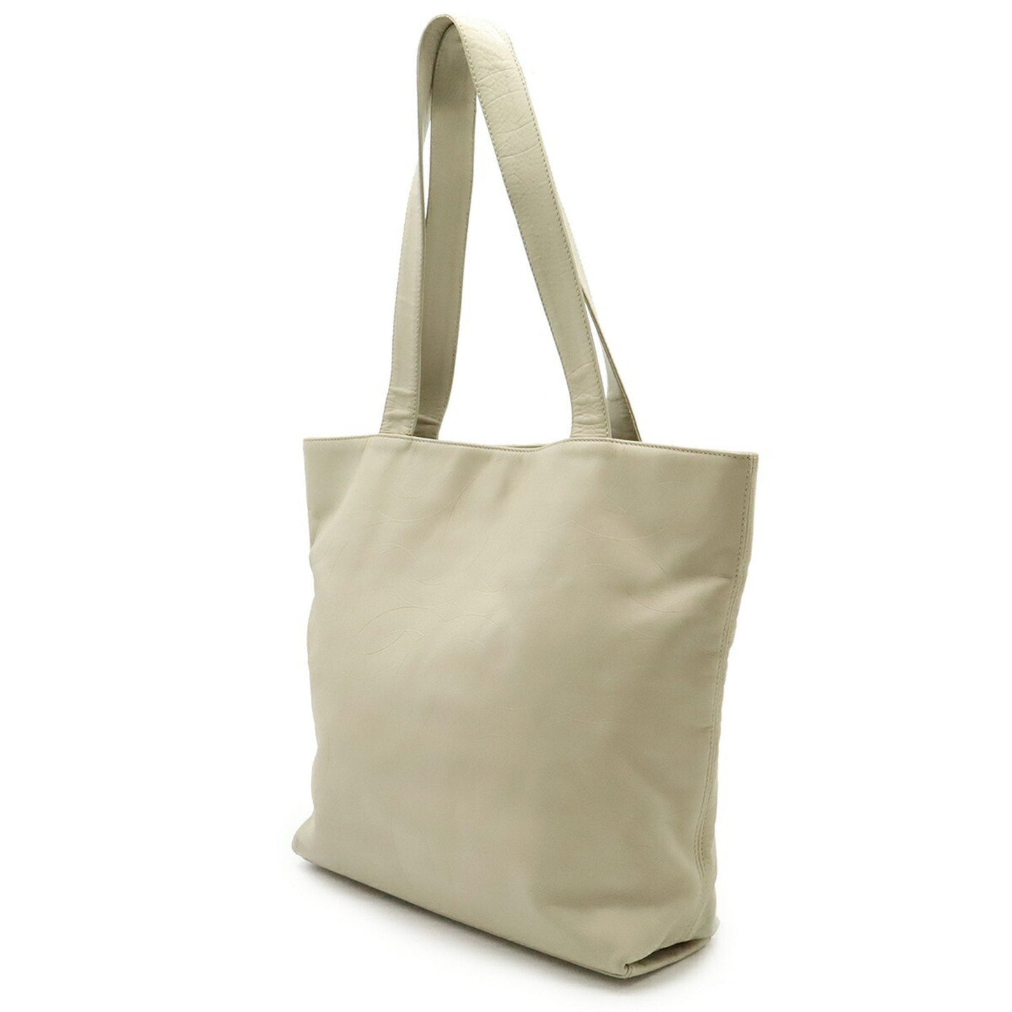 Chanel Beige Leather Shoulder Bag Tote Bag ()