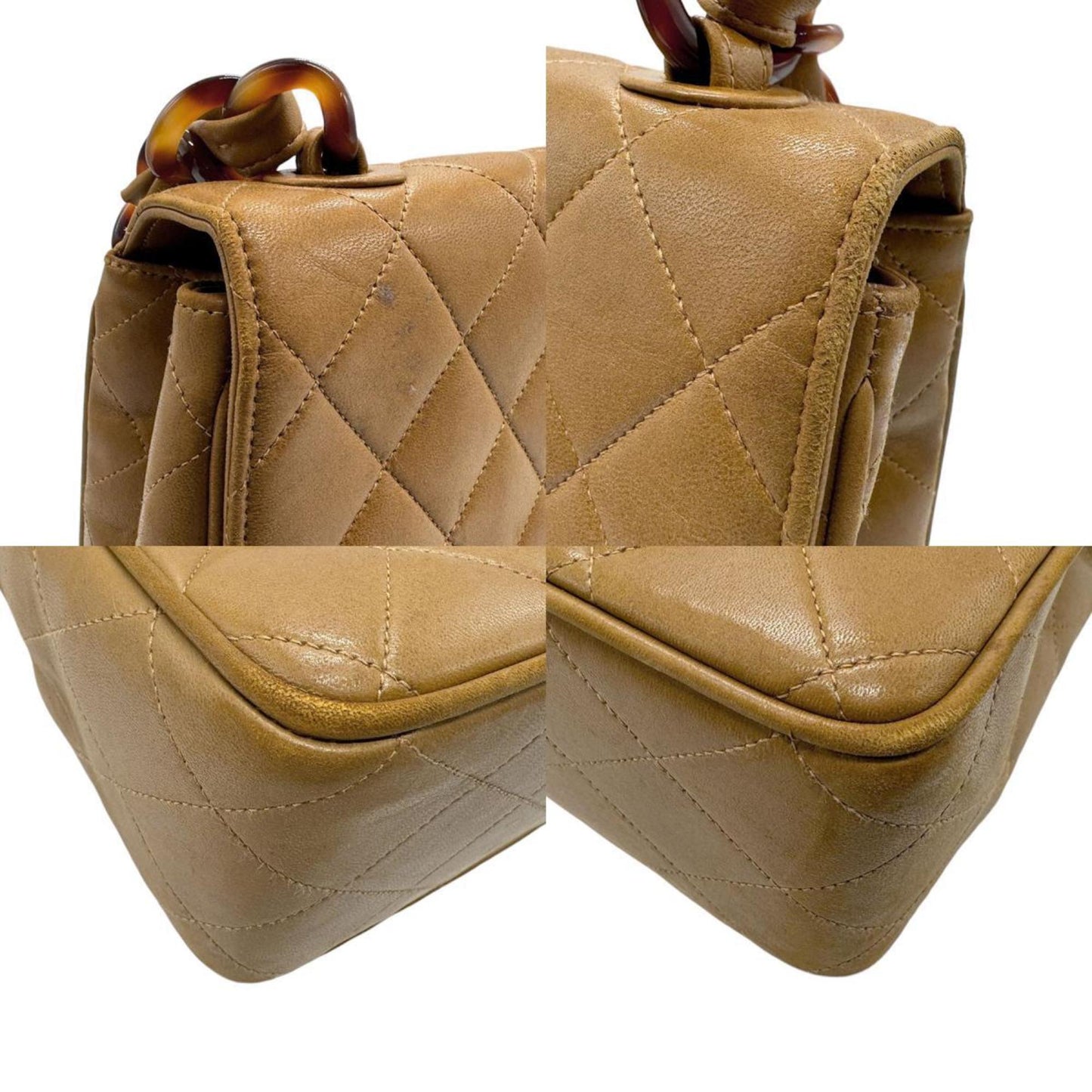 Chanel Brown Leather Plastic Shoulder Bag ()