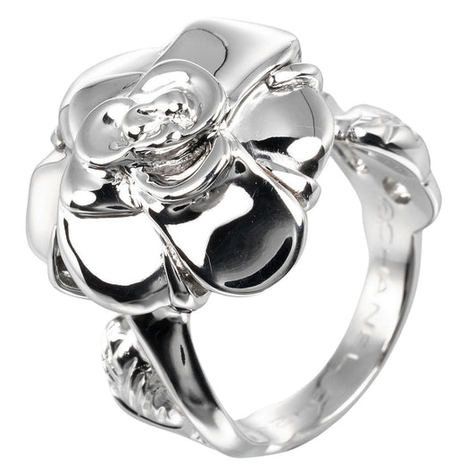 Chanel Camellia White Gold White Gold (18K) Band Ring ()