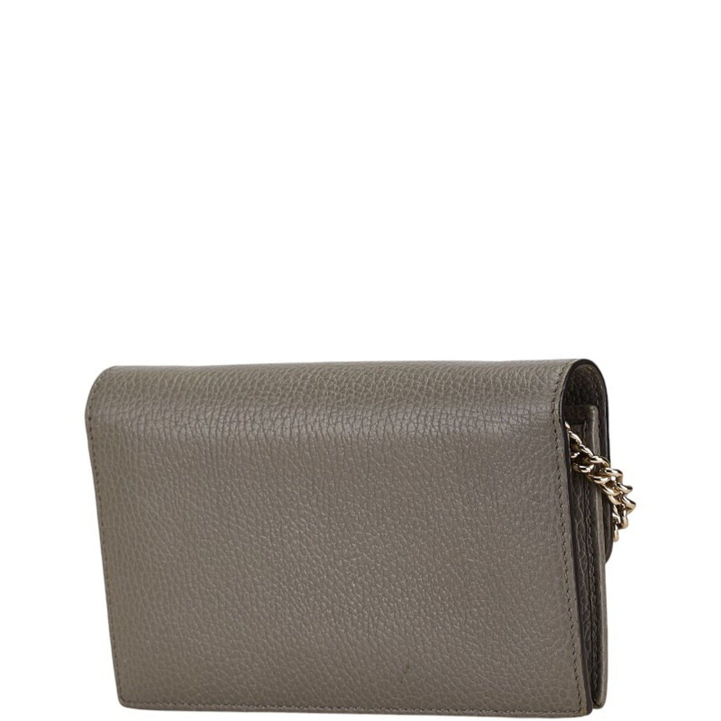 Gucci Gray Leather Chain/Shoulder Wallet ()