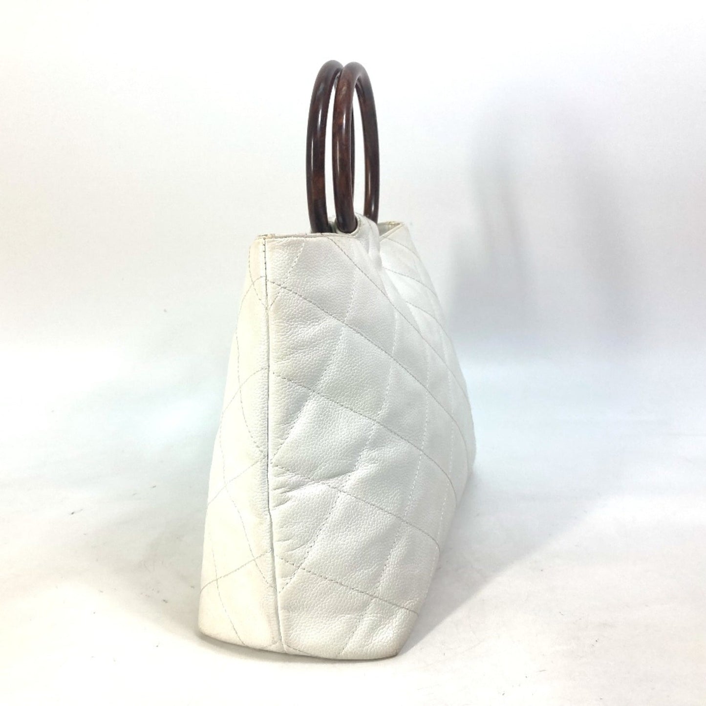 Chanel White Leather Handbag ()