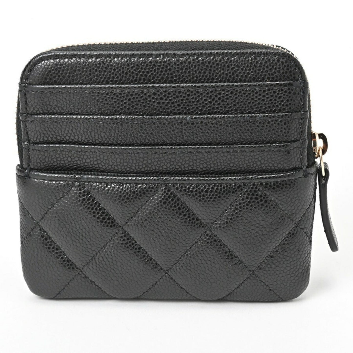 Chanel Black Grained Calfskin Coin Purse/Coin Case ()