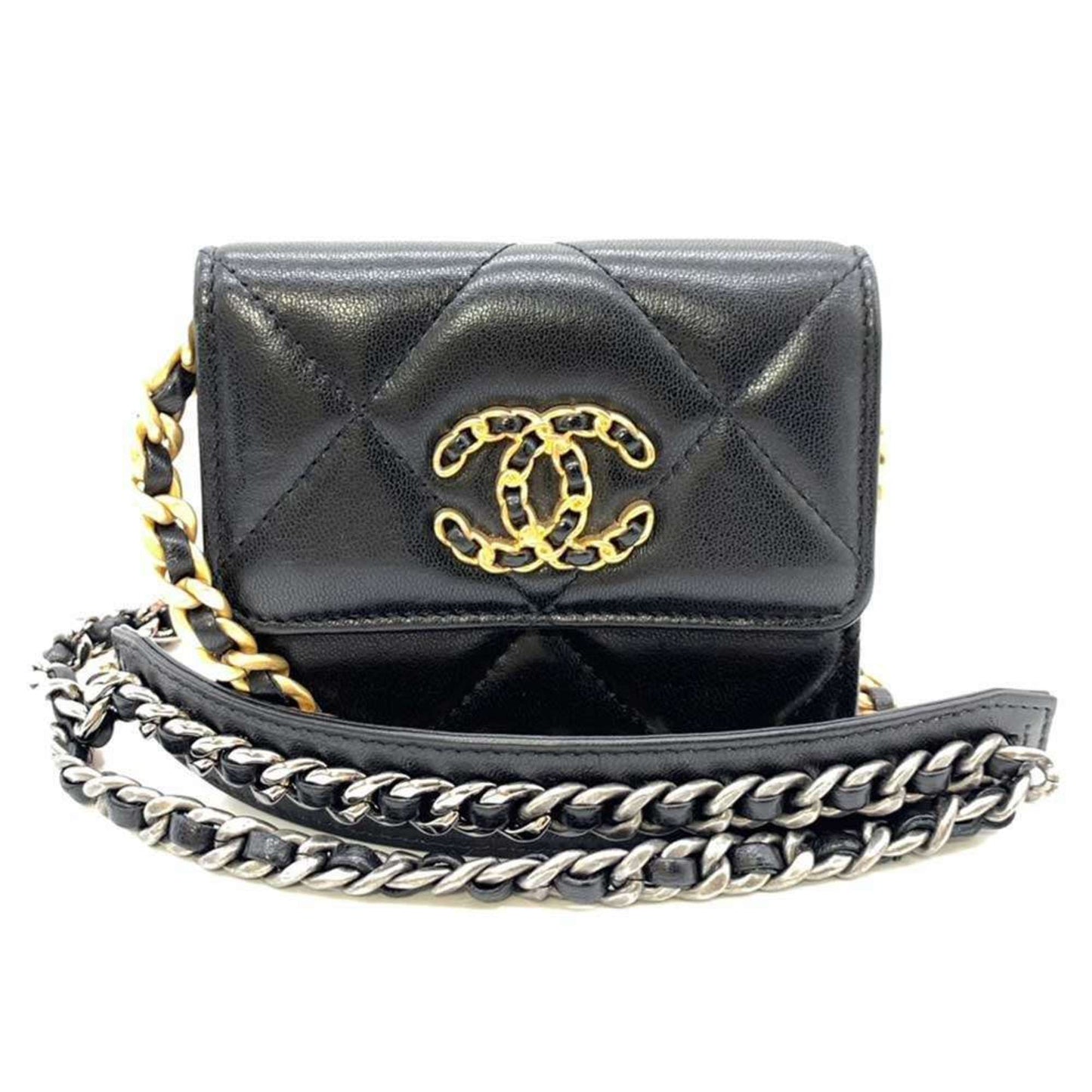 Chanel Black Leather Shoulder Bag ()