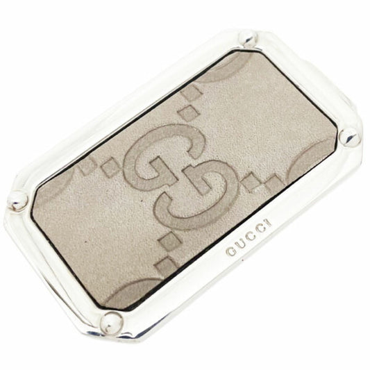 Gucci Guccissima Grayish Silver Leather Money Clip ()