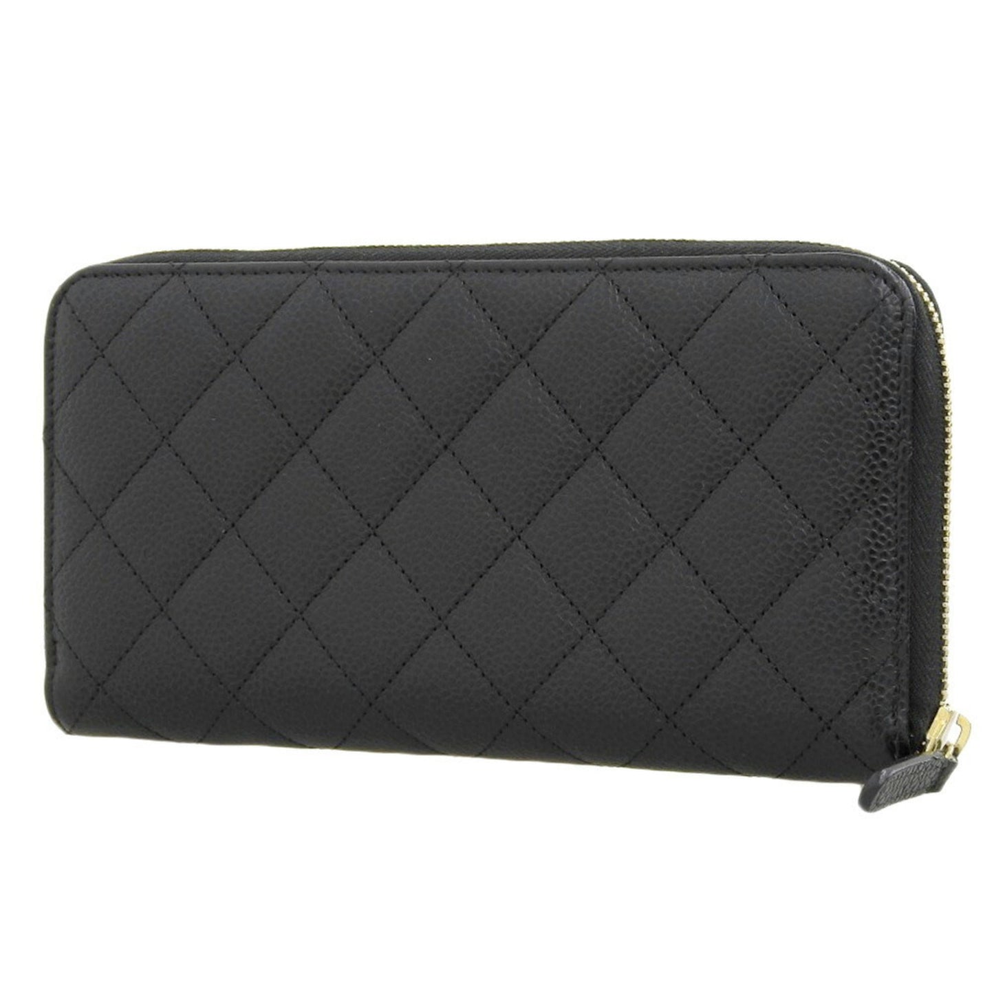Chanel Black Grained Calfskin Wallet (Bi-Fold) ()