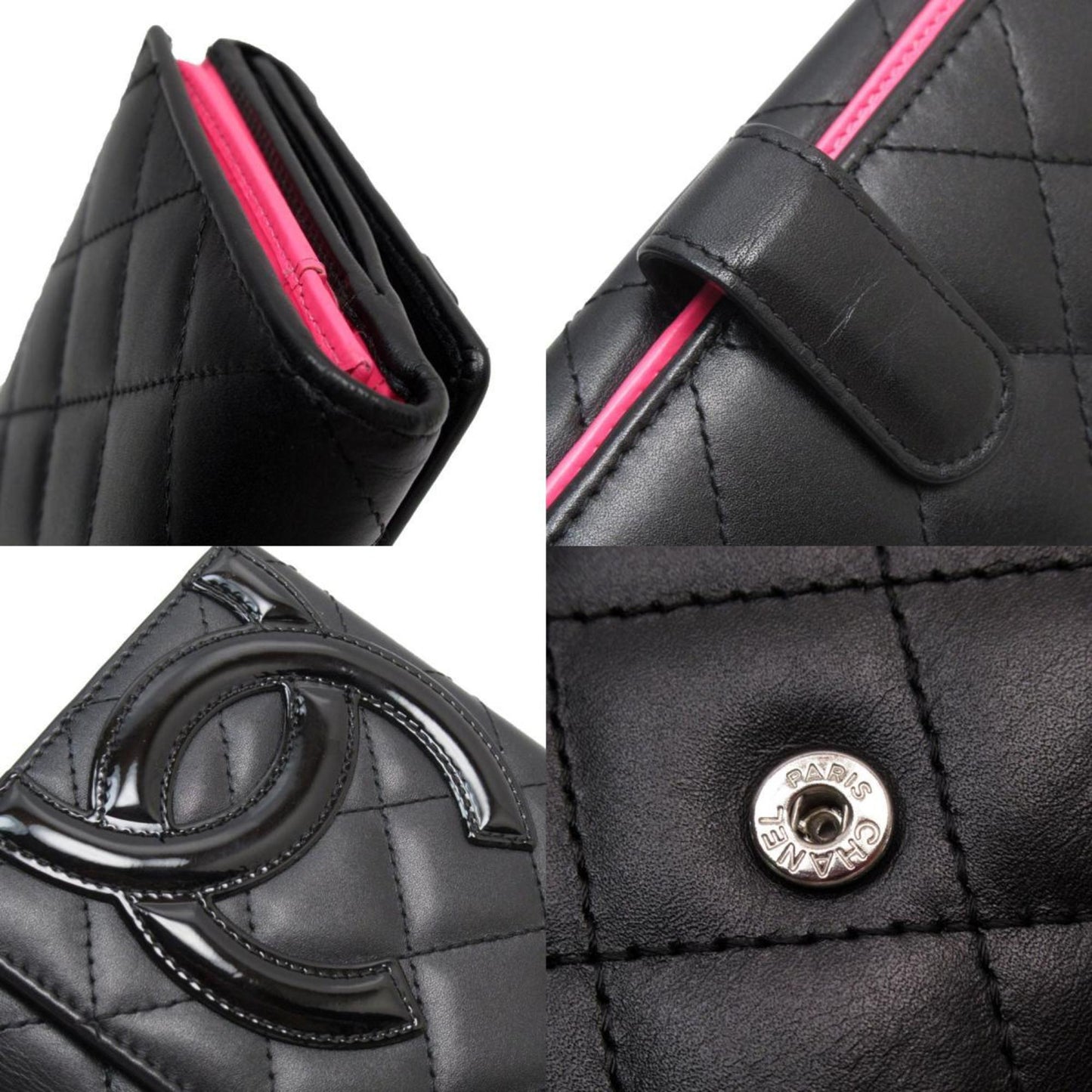 Chanel Black Leather Long Wallet (Bi-Fold) ()