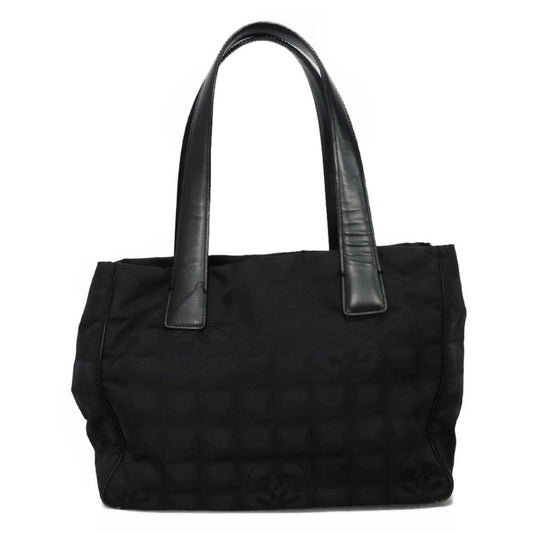 Chanel Black Nylon Leather Tote Bag ()