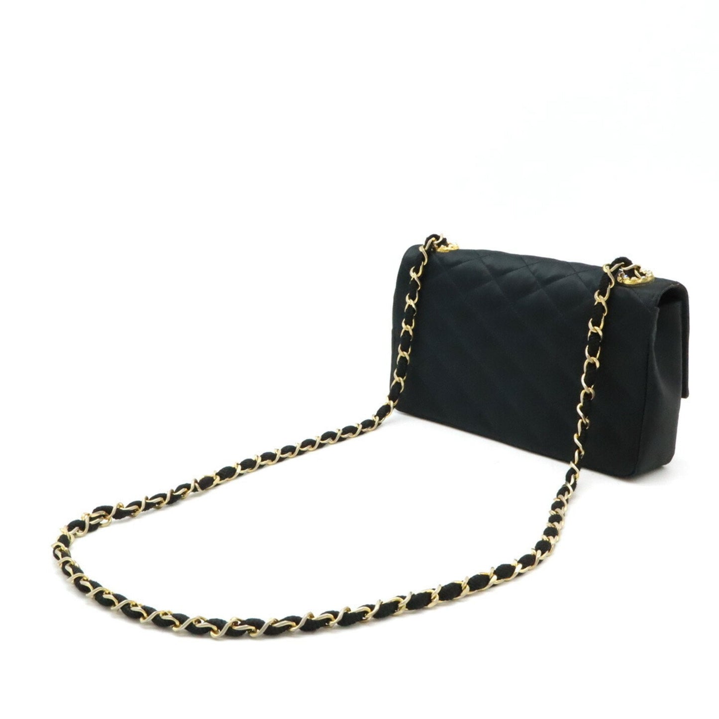 Chanel Black Satin Shoulder Bag ()