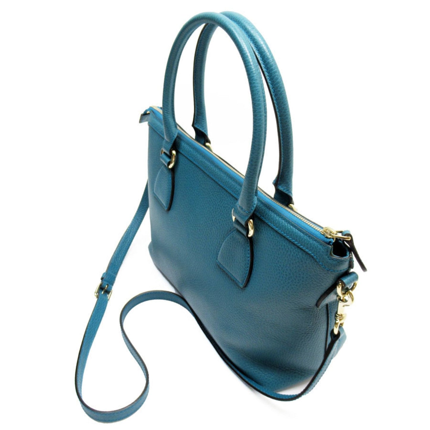Gucci Green Leather Handbag Shoulder Bag ()