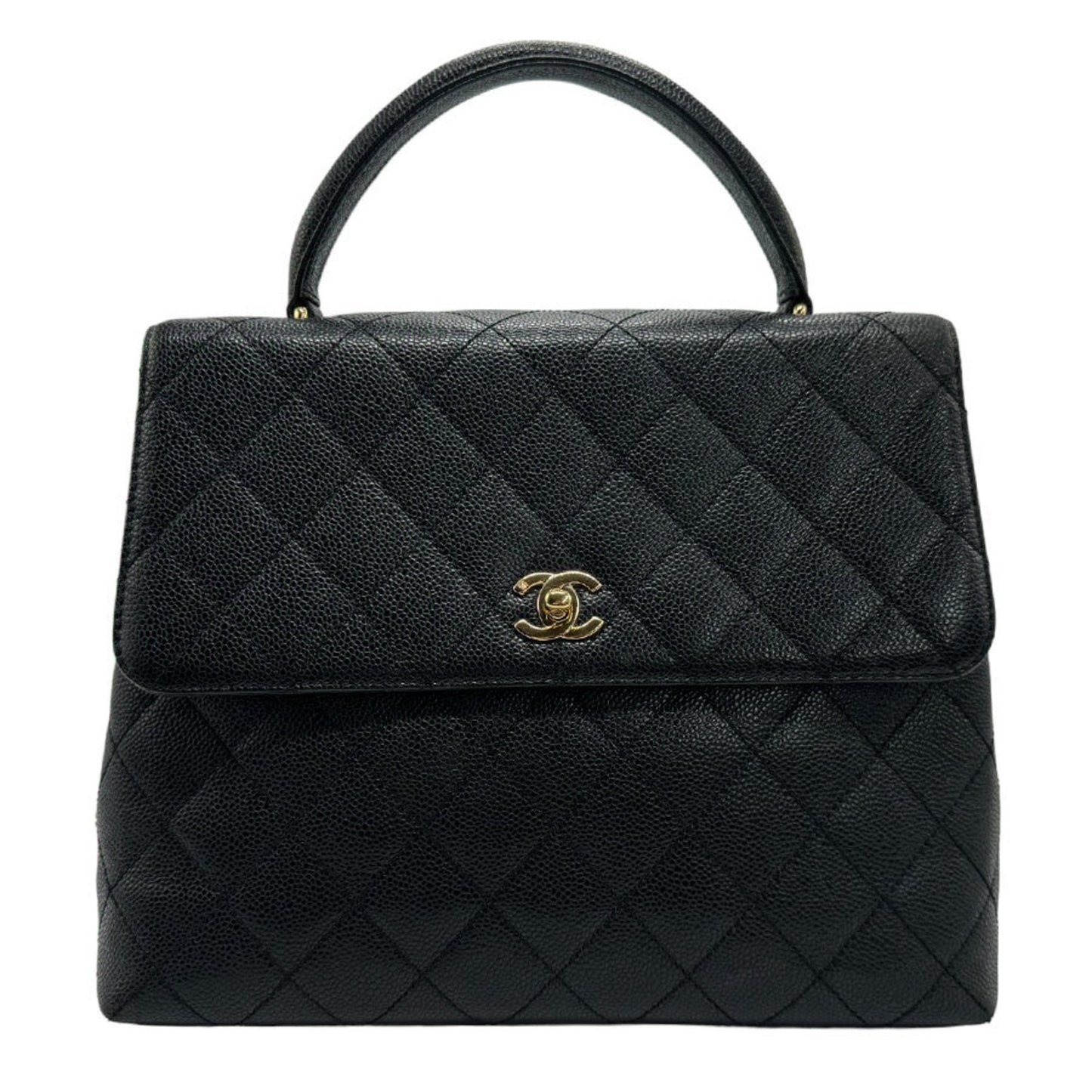 Chanel Black Caviar Leather Handbag ()