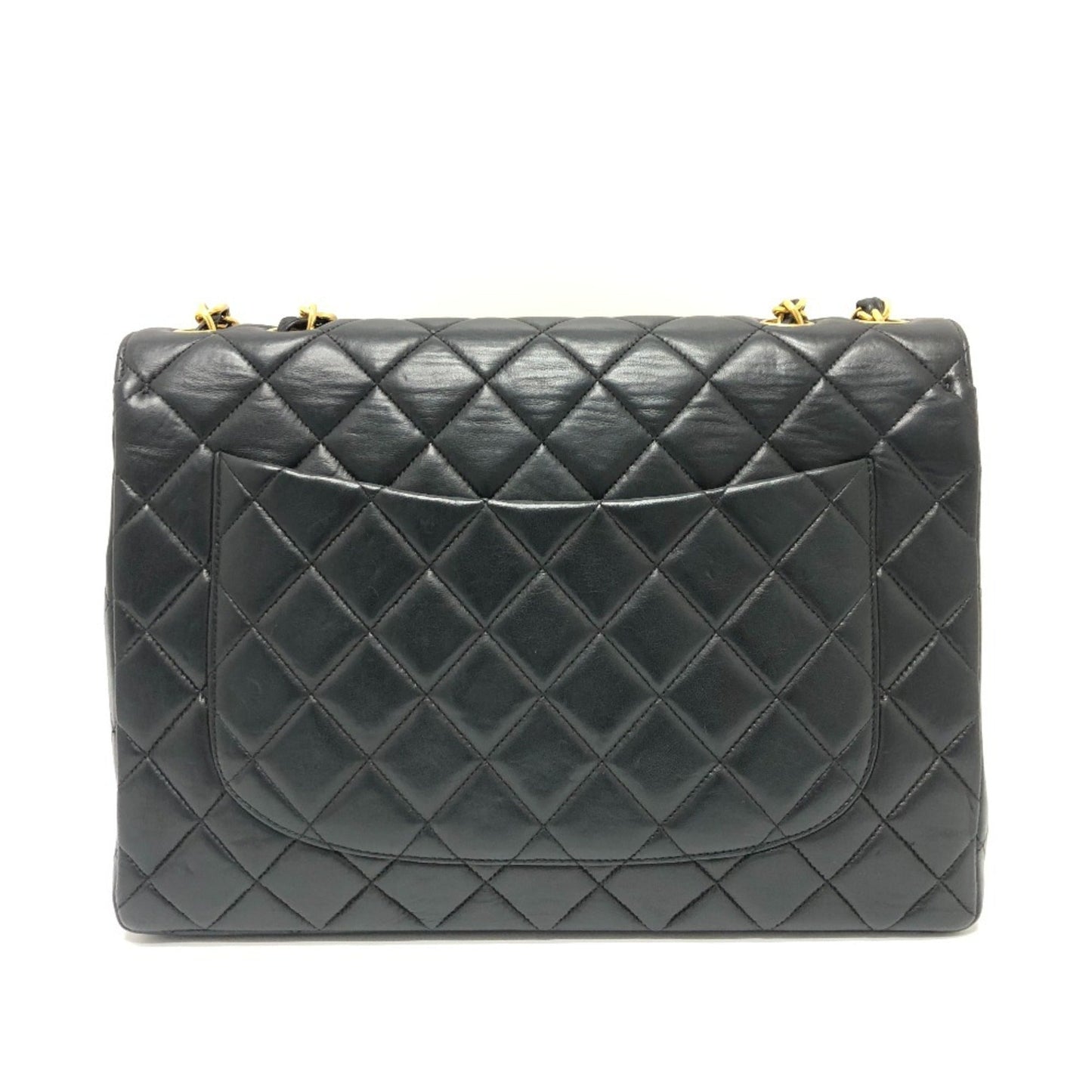 Chanel Black Leather Handbag Shoulder Bag ()