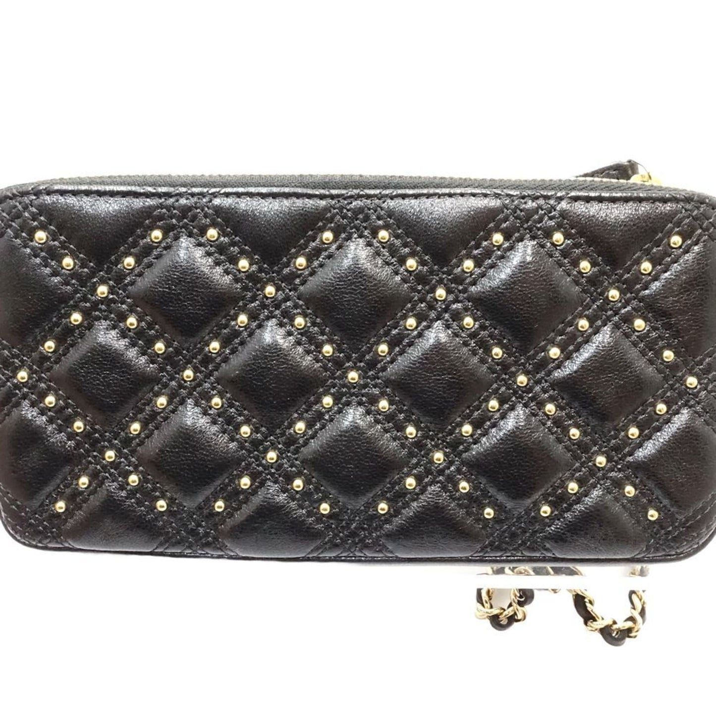 Chanel Black Leather Chain/Shoulder Wallet ()