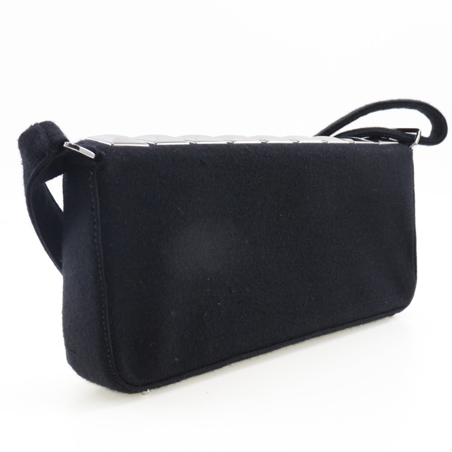 Chanel Black Cotton Shoulder Bag ()