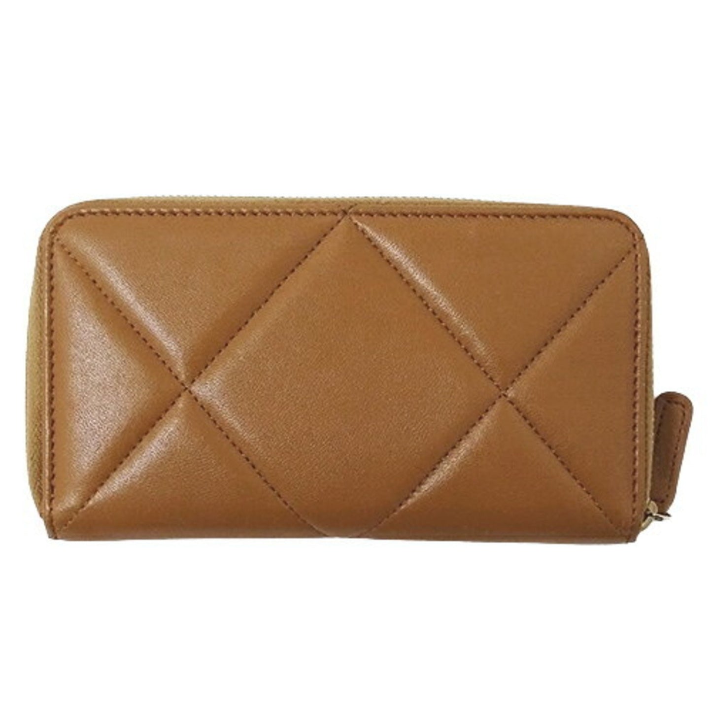 Chanel Brown Leather Long Bill Wallet (Bi-Fold) ()