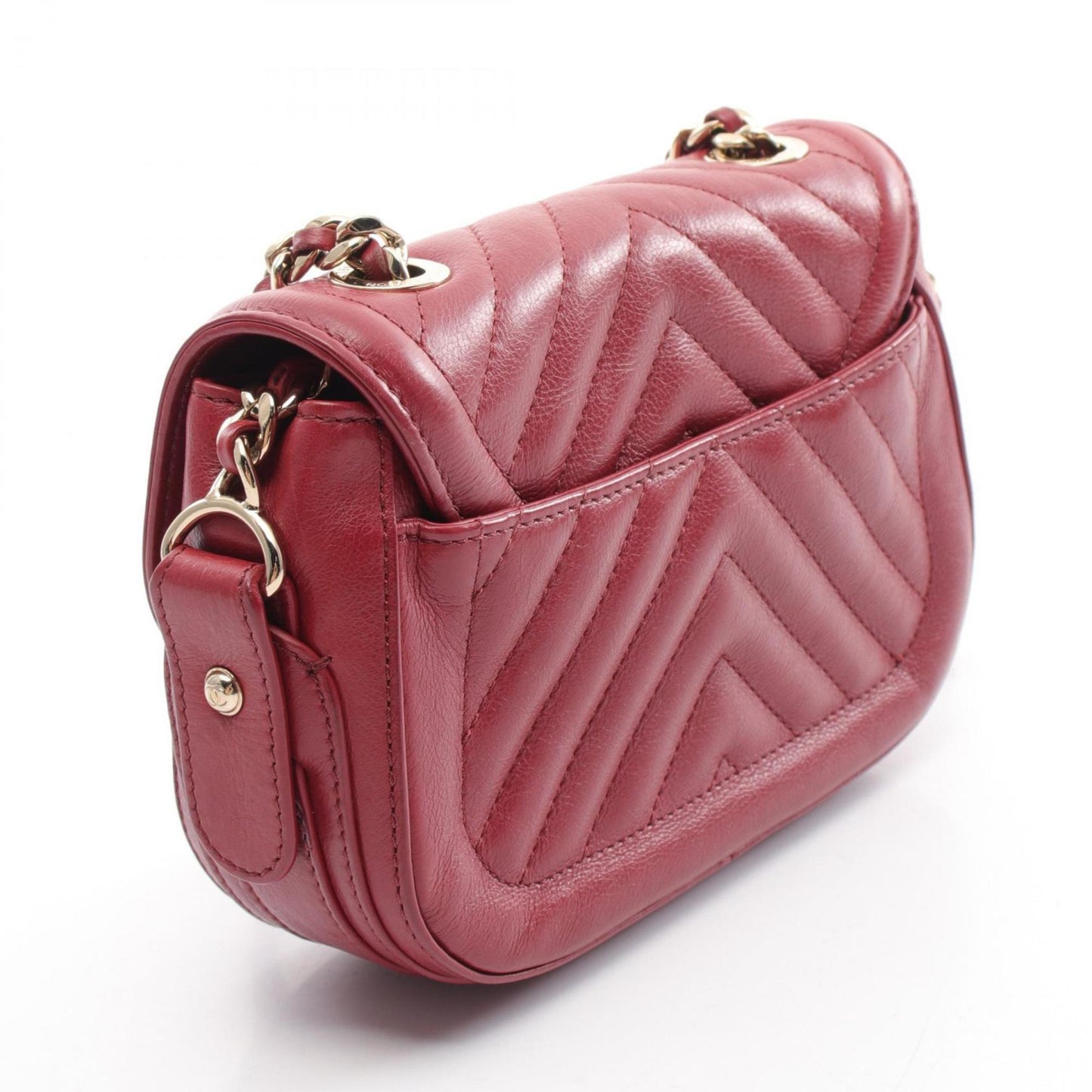 Chanel Bordeaux Leather Shoulder Bag ()