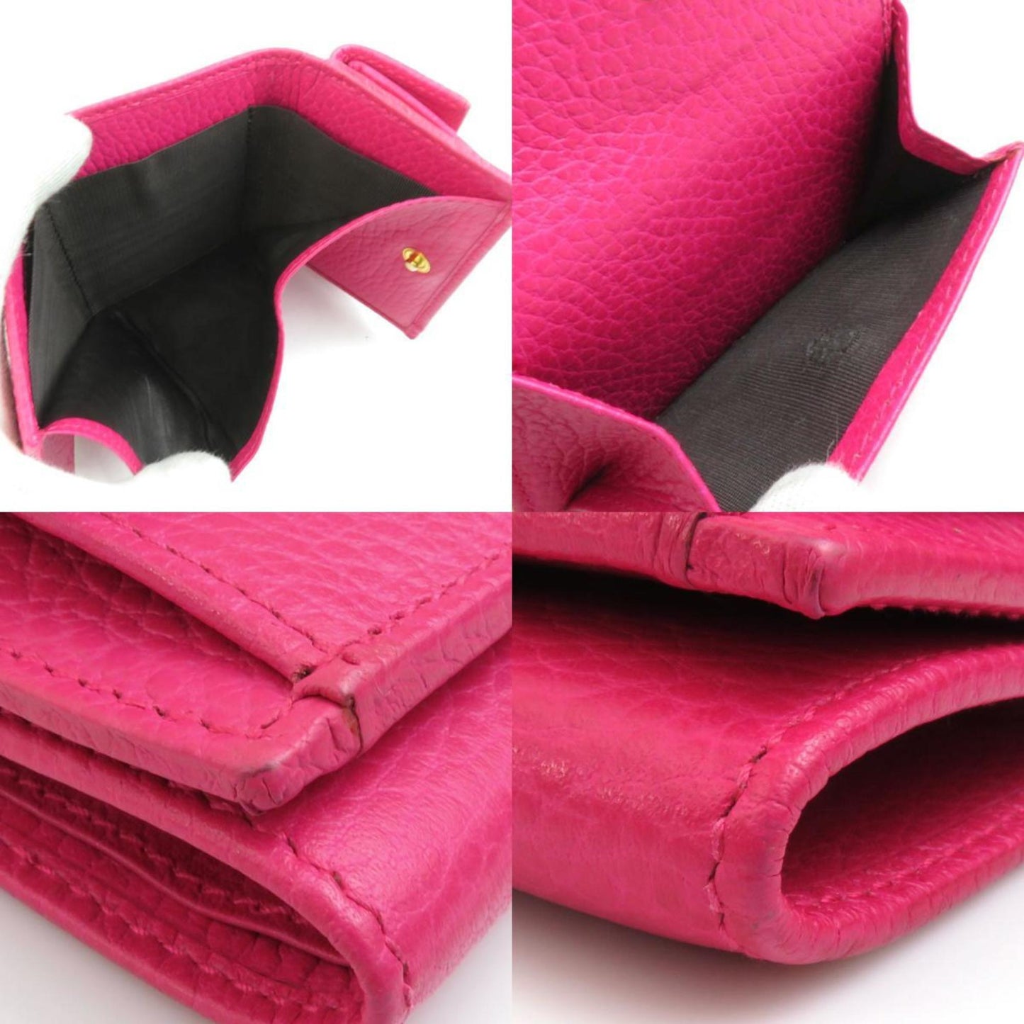 Gucci Pink Leather Wallet (Tri-Fold) ()