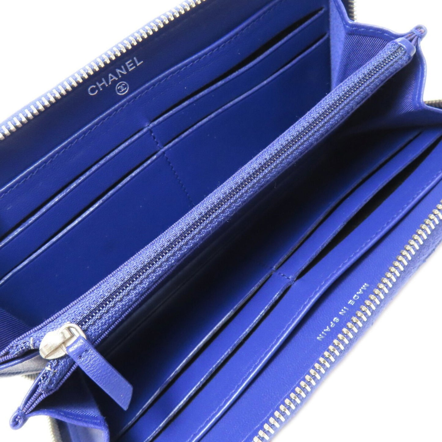 Chanel Purple Leather Long Wallet (Bi-Fold) ()