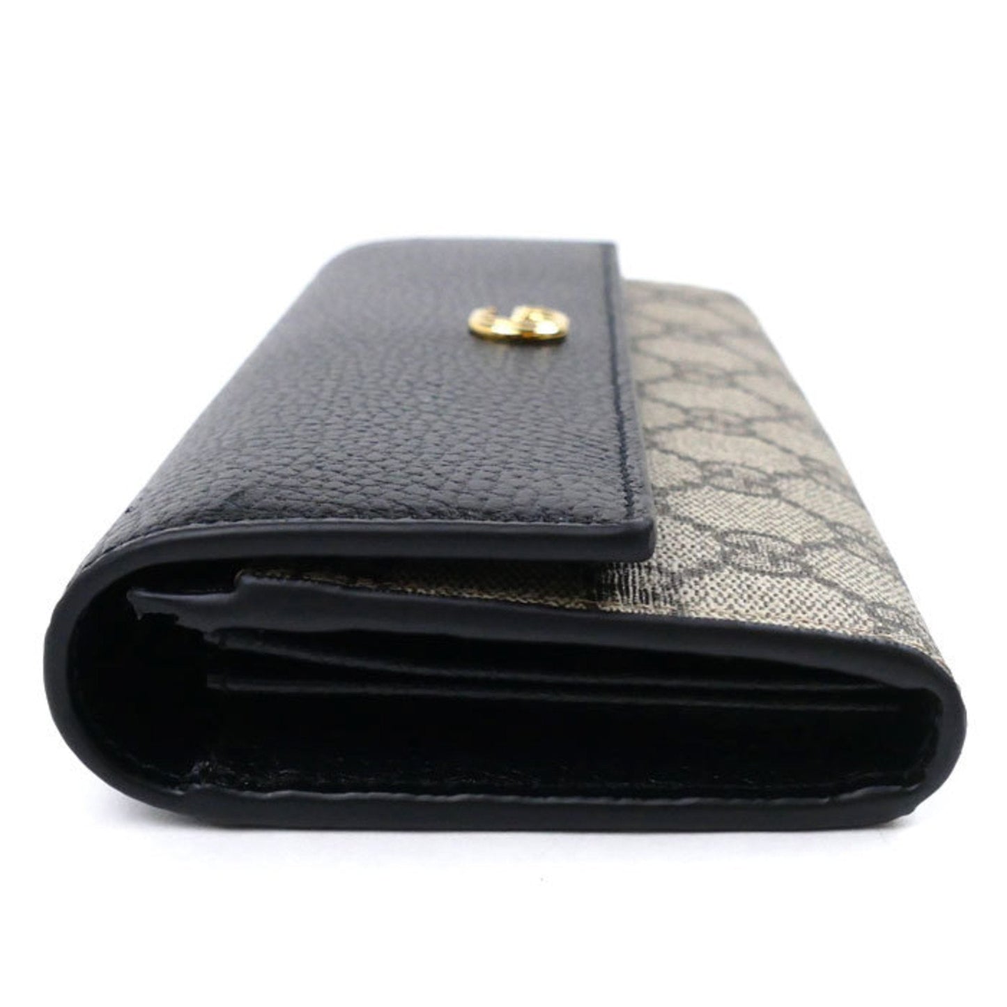 Gucci Beige Black Gg Supreme Canvas Leather Coin Purse/Coin Case ()