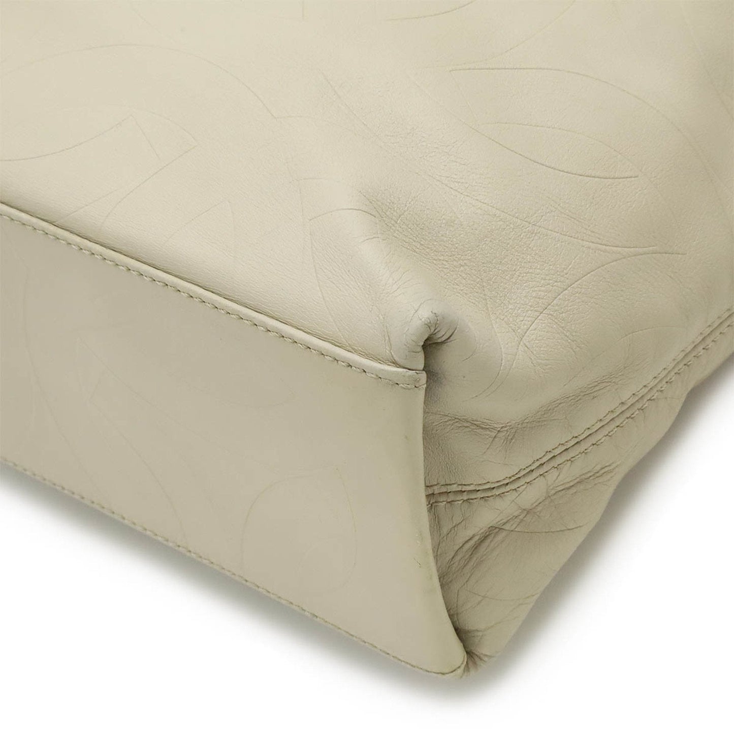 Chanel Beige Leather Shoulder Bag Tote Bag ()