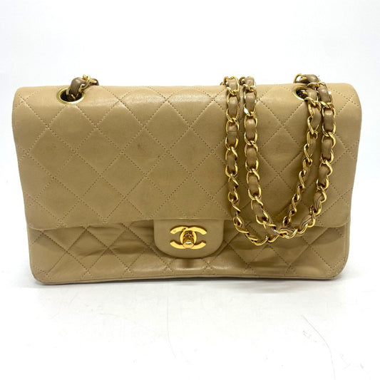 Chanel Beige Leather Shoulder Bag ()