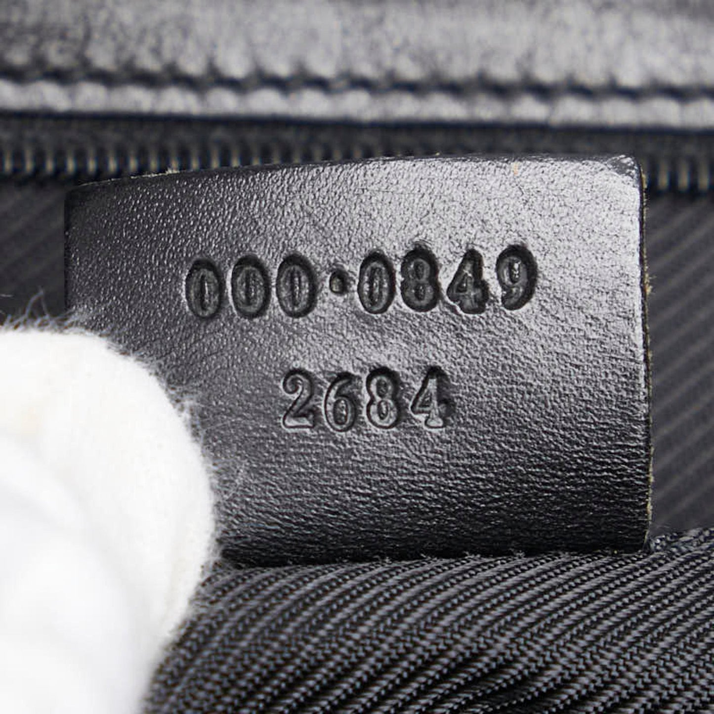 Gucci Black Canvas Leather Shoulder Bag Tote Bag ()